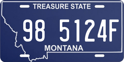 MT license plate 985124F