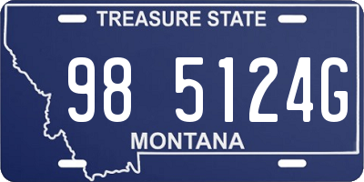 MT license plate 985124G
