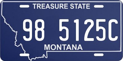 MT license plate 985125C