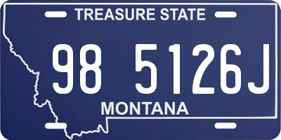 MT license plate 985126J