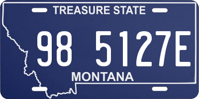 MT license plate 985127E