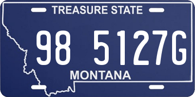 MT license plate 985127G