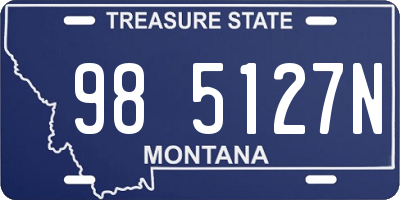 MT license plate 985127N