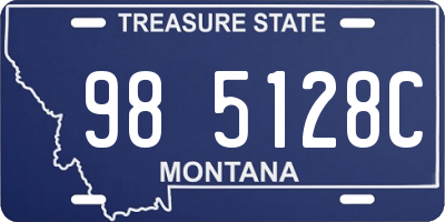 MT license plate 985128C