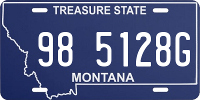 MT license plate 985128G