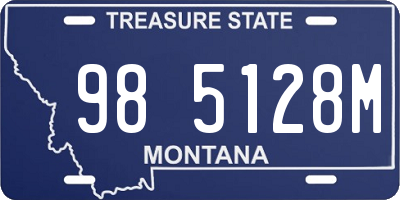 MT license plate 985128M