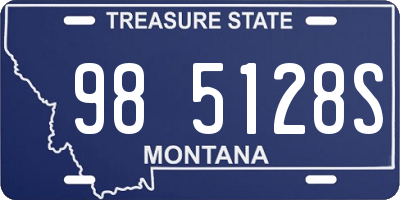 MT license plate 985128S