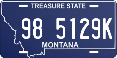 MT license plate 985129K