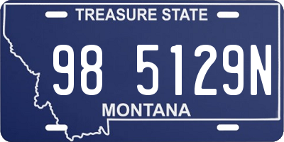 MT license plate 985129N