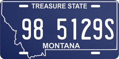 MT license plate 985129S