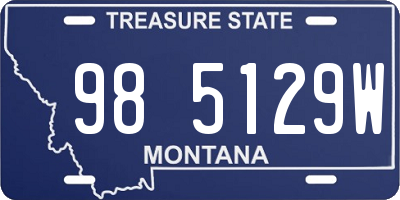 MT license plate 985129W