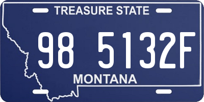 MT license plate 985132F