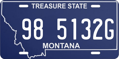 MT license plate 985132G