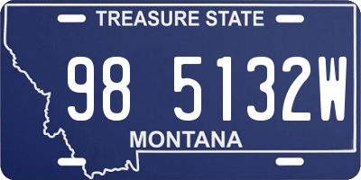 MT license plate 985132W