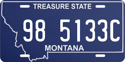 MT license plate 985133C