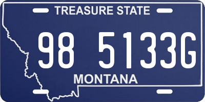 MT license plate 985133G