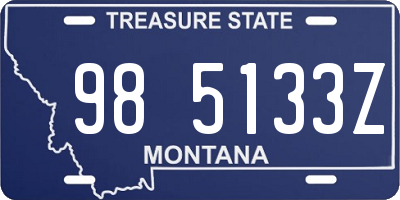 MT license plate 985133Z