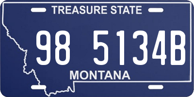 MT license plate 985134B