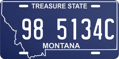 MT license plate 985134C