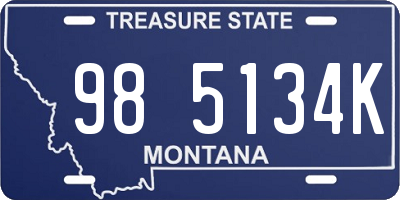 MT license plate 985134K