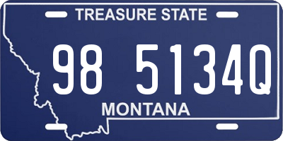 MT license plate 985134Q