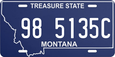 MT license plate 985135C