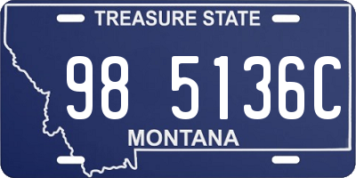 MT license plate 985136C