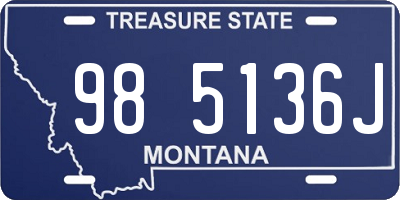 MT license plate 985136J