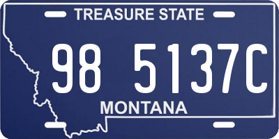 MT license plate 985137C