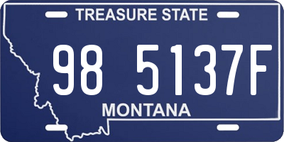 MT license plate 985137F