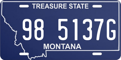 MT license plate 985137G