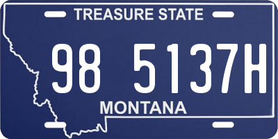 MT license plate 985137H