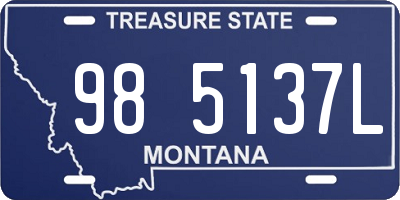 MT license plate 985137L