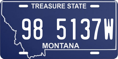 MT license plate 985137W