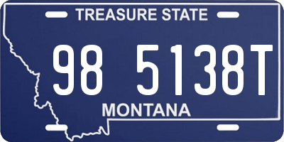 MT license plate 985138T