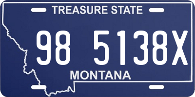 MT license plate 985138X