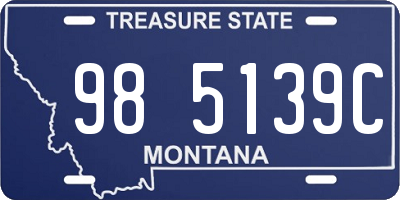 MT license plate 985139C