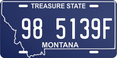 MT license plate 985139F