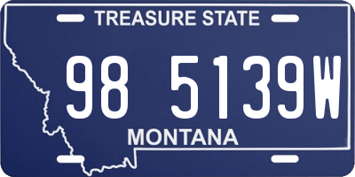 MT license plate 985139W