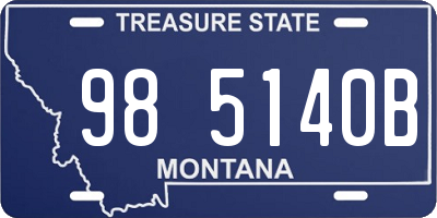 MT license plate 985140B
