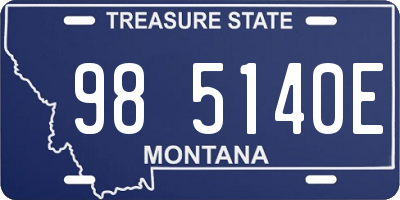 MT license plate 985140E