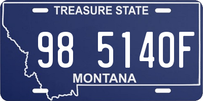 MT license plate 985140F