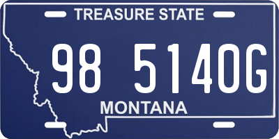 MT license plate 985140G