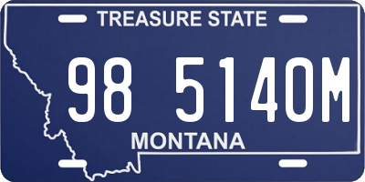 MT license plate 985140M