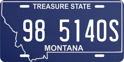 MT license plate 985140S