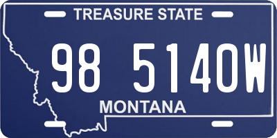 MT license plate 985140W