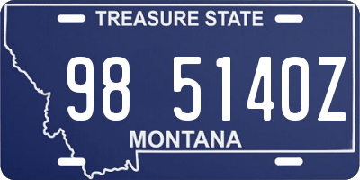 MT license plate 985140Z