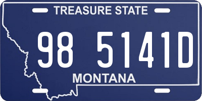 MT license plate 985141D