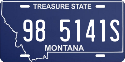 MT license plate 985141S