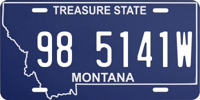MT license plate 985141W